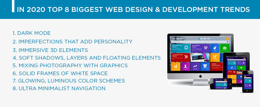 In 2020 Top 8 Biggest Web Design & Development Trends