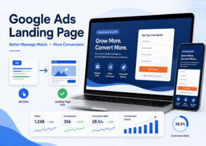 Google Ads landing page in Winnipeg designed to improve conversions